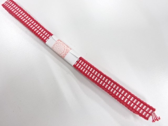 未使用品　正絹　帯留め用　手組三分紐